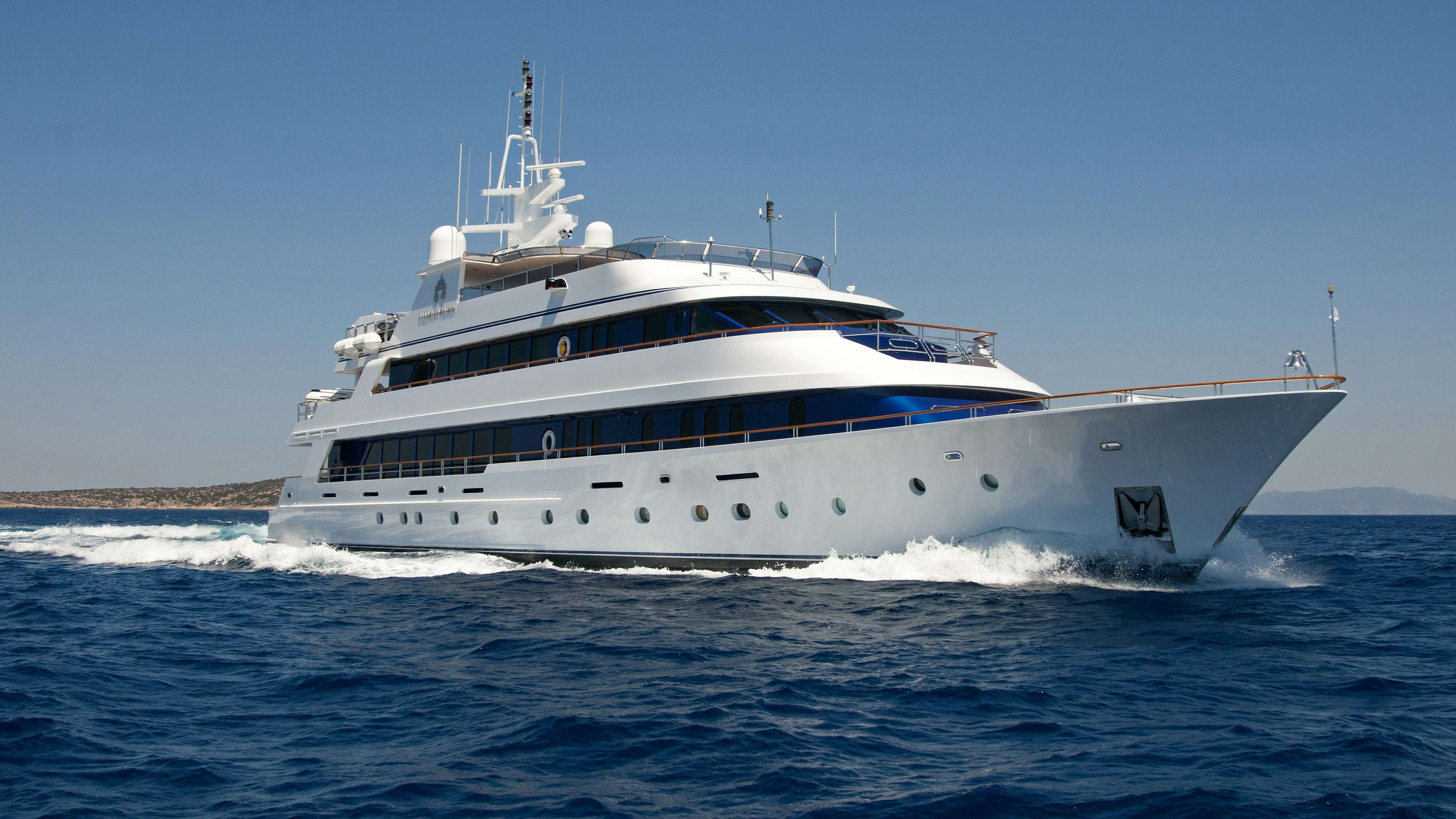 a large white boat aboard IONIAN PRINCESS Yacht for Sale