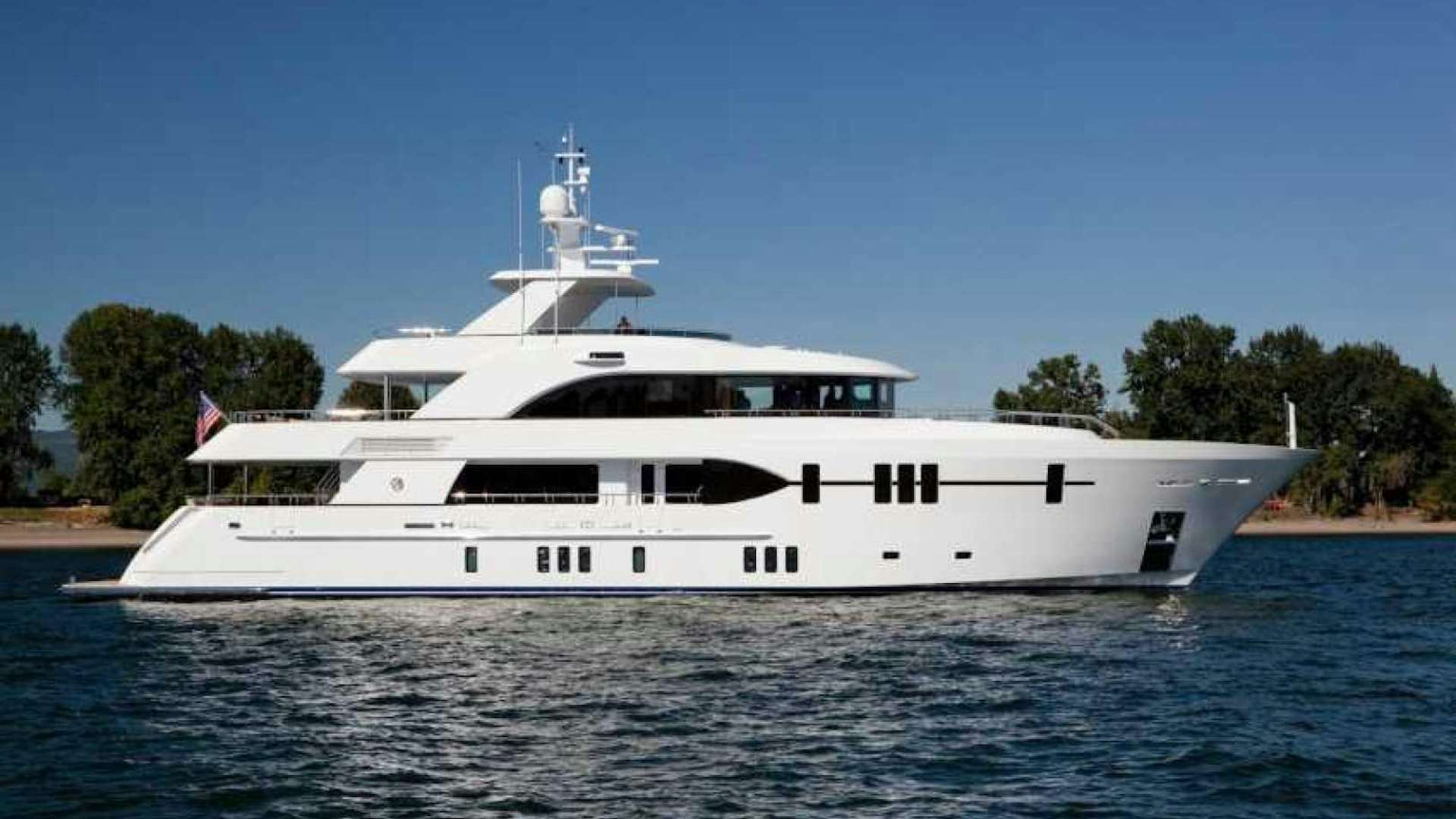 a large white boat aboard DREAM WEAVER Yacht for Sale