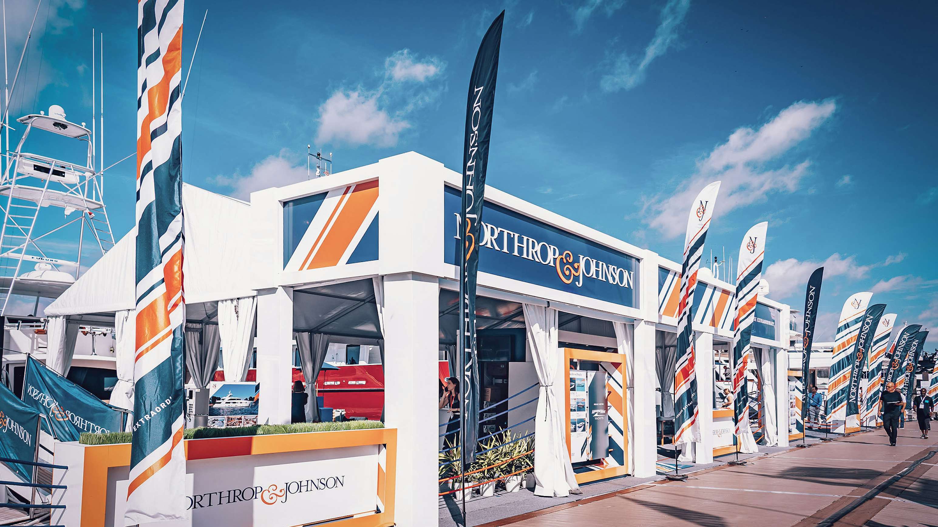 Northrop and Johnson's stand at the International Fort Lauderdale Boat Show