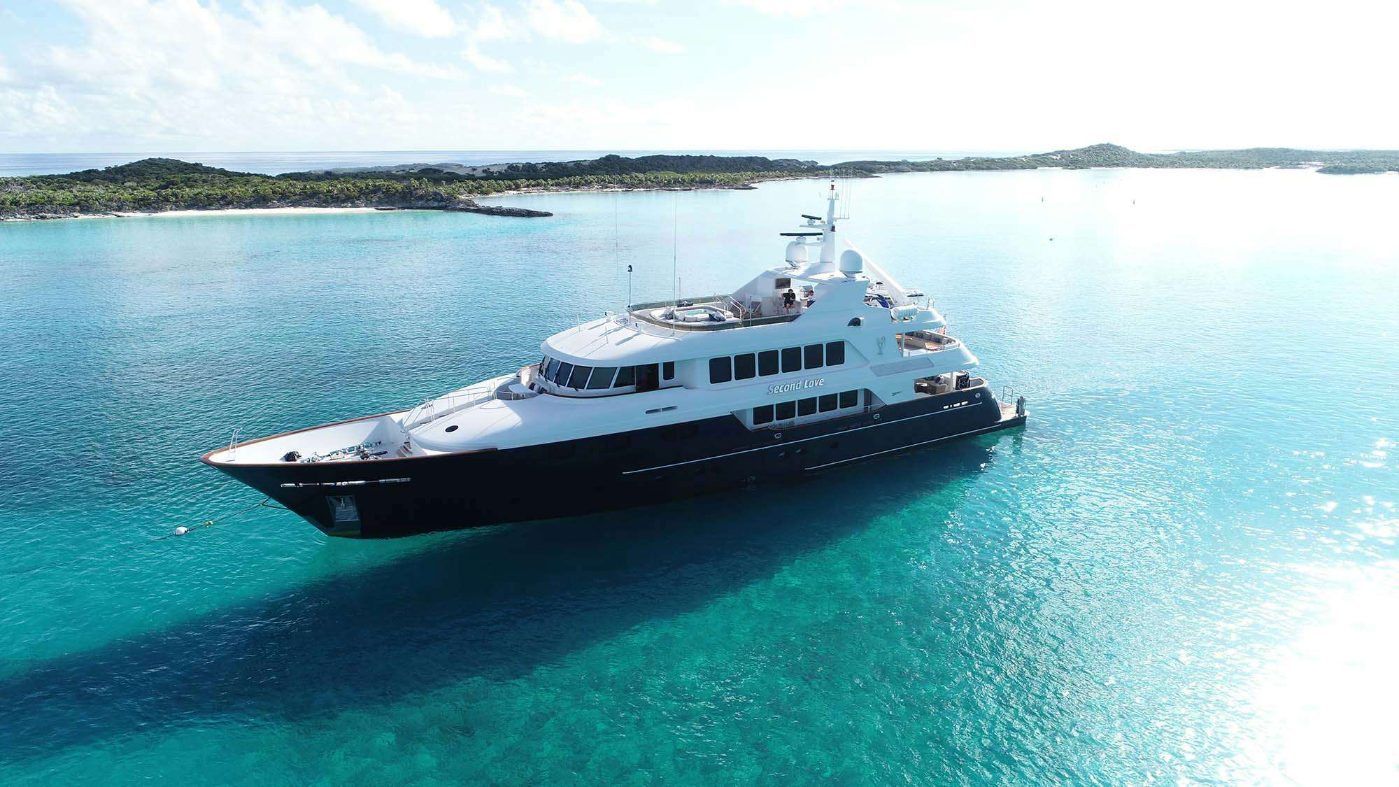 Aerial shot of Sailing Yacht LAMIMA for Charter