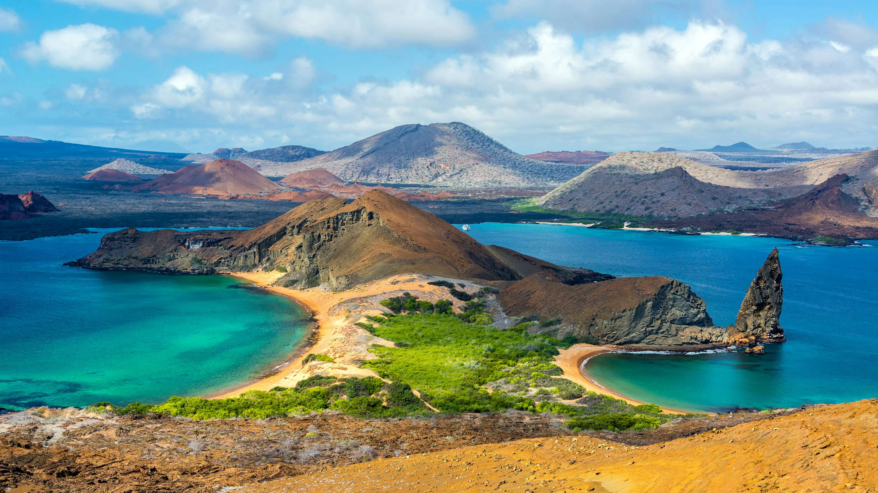 Galapagos Yacht Charter - Aerial of Bartolome Island, Galapagos