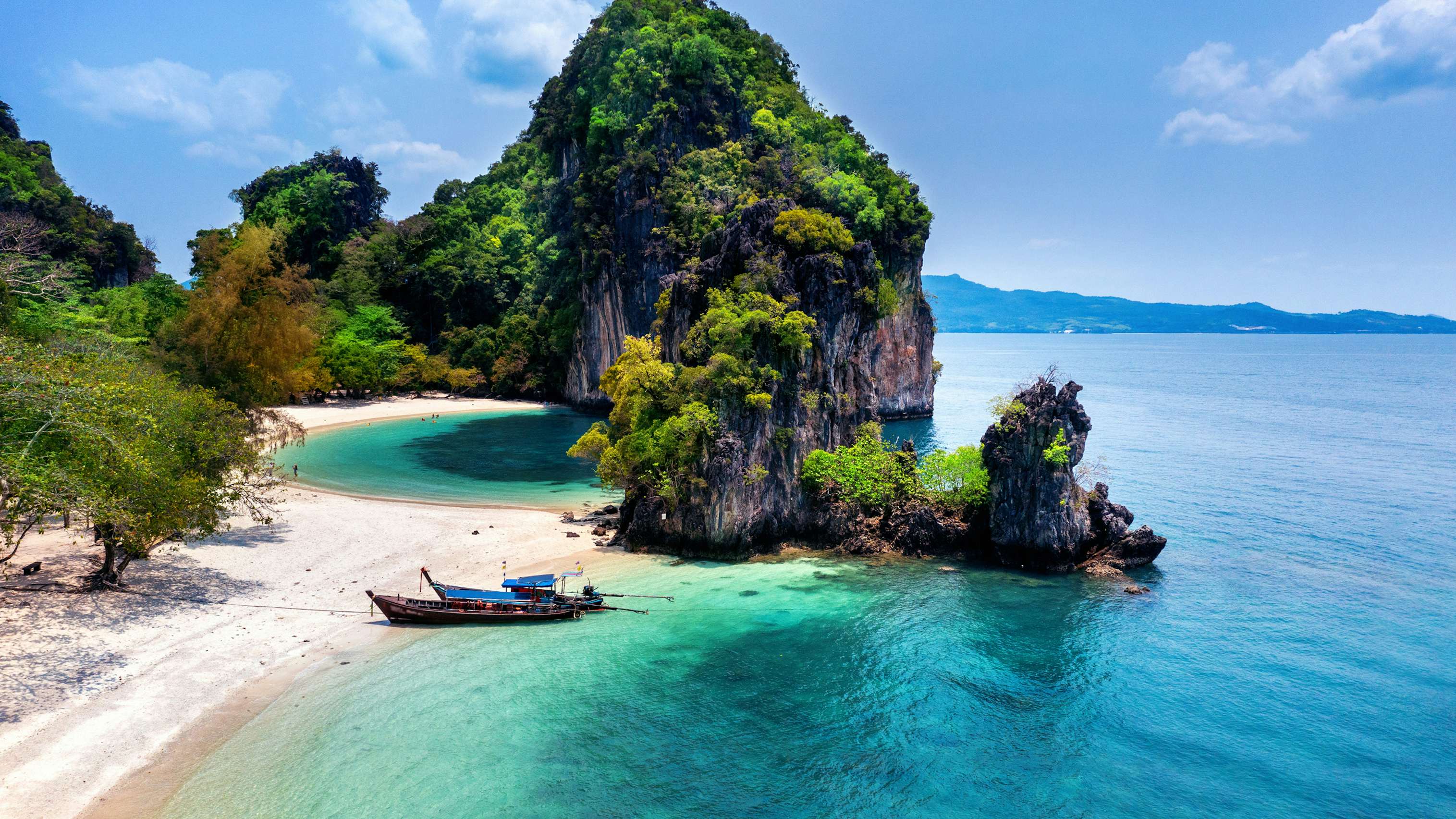 Thailand Yacht Charter - Aerial view of Koh Hong island in Krabi, Thailand.